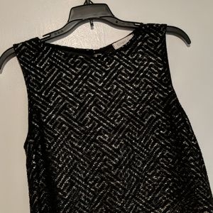Ginger G Black Metallic Party Dress. Size large.